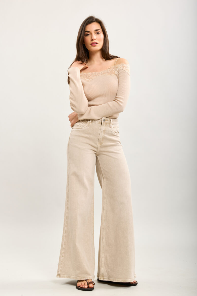 jeans extra wide leg emilia beige 08