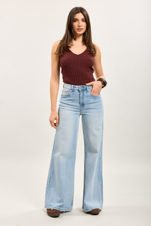 Jeans extra wide leg - Emilia - Bleu clair