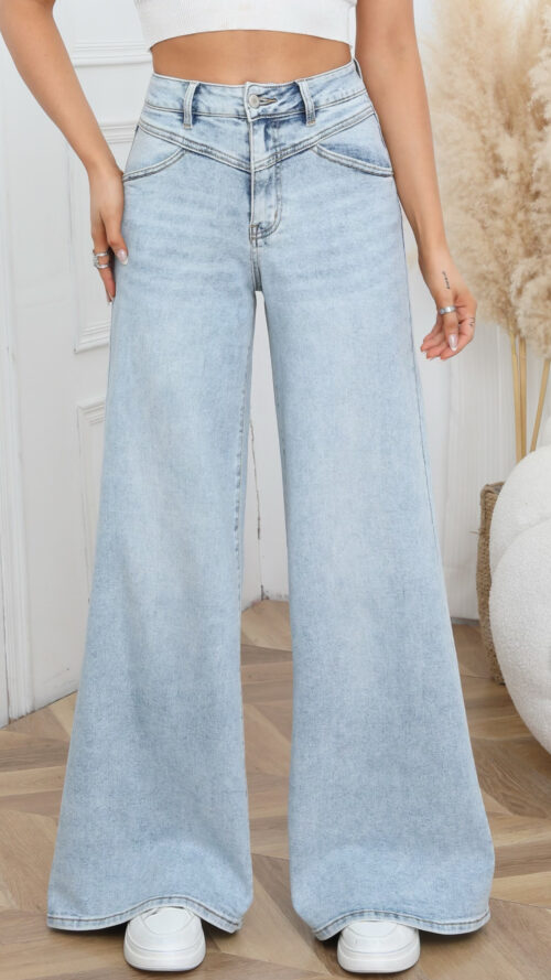 Jeans palazzo - Clothilde - bleu clair