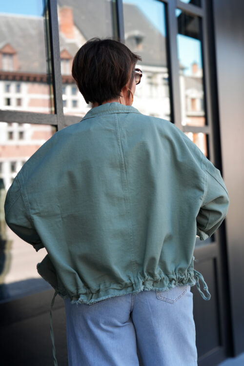 Home 27 Veste en jeans oversized - Zoé - kaki