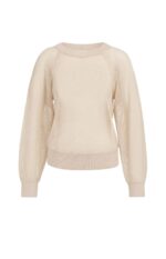 Pull en maille filer, manches raglan - YAYA - Cloud Creme White (2)