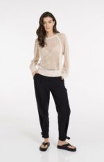 Pull en maille filer, manches raglan - YAYA - Cloud Creme White (7)