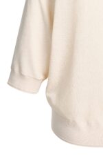 Cardigan manches chauve-souris courtes, fermeture à boutons - YAYA - Cloud Creme White Melange (3)