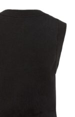 Cardigan sans manches en maille fine, fermeture à boutons - YAYA - Black (9)