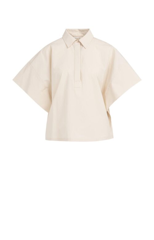 Blouse oversize avec détails aux manches - YAYA - Cloud Creme White