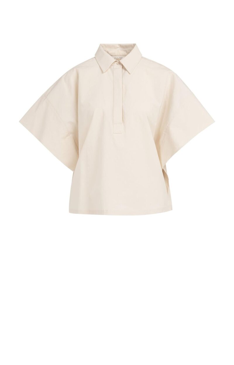 Blouse oversize avec détails aux manches - YAYA - Cloud Creme White