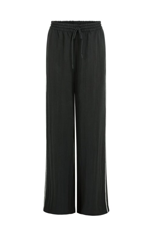 Pantalon coupe large et coutures apparentes (L32) - YAYA - Black (2)