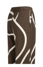 Pantalon imprimé, coupe large - YAYA - Chocolate Martini Brown Dessin (12)