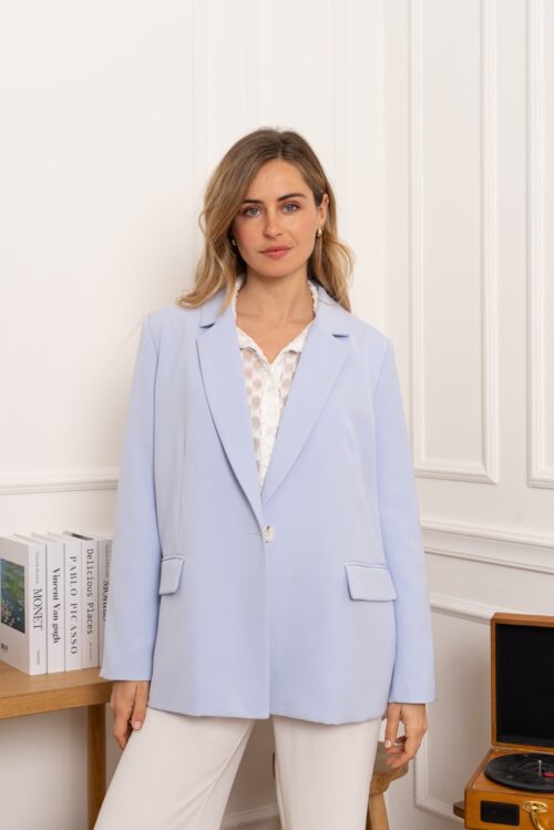 Home 11 Blazer oversized - Samantha - Bleu ciel