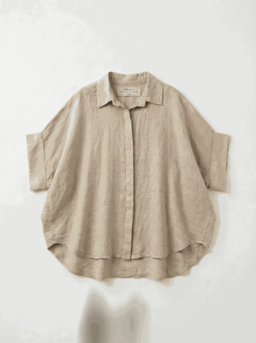 Chemise en lin oversize - Sable