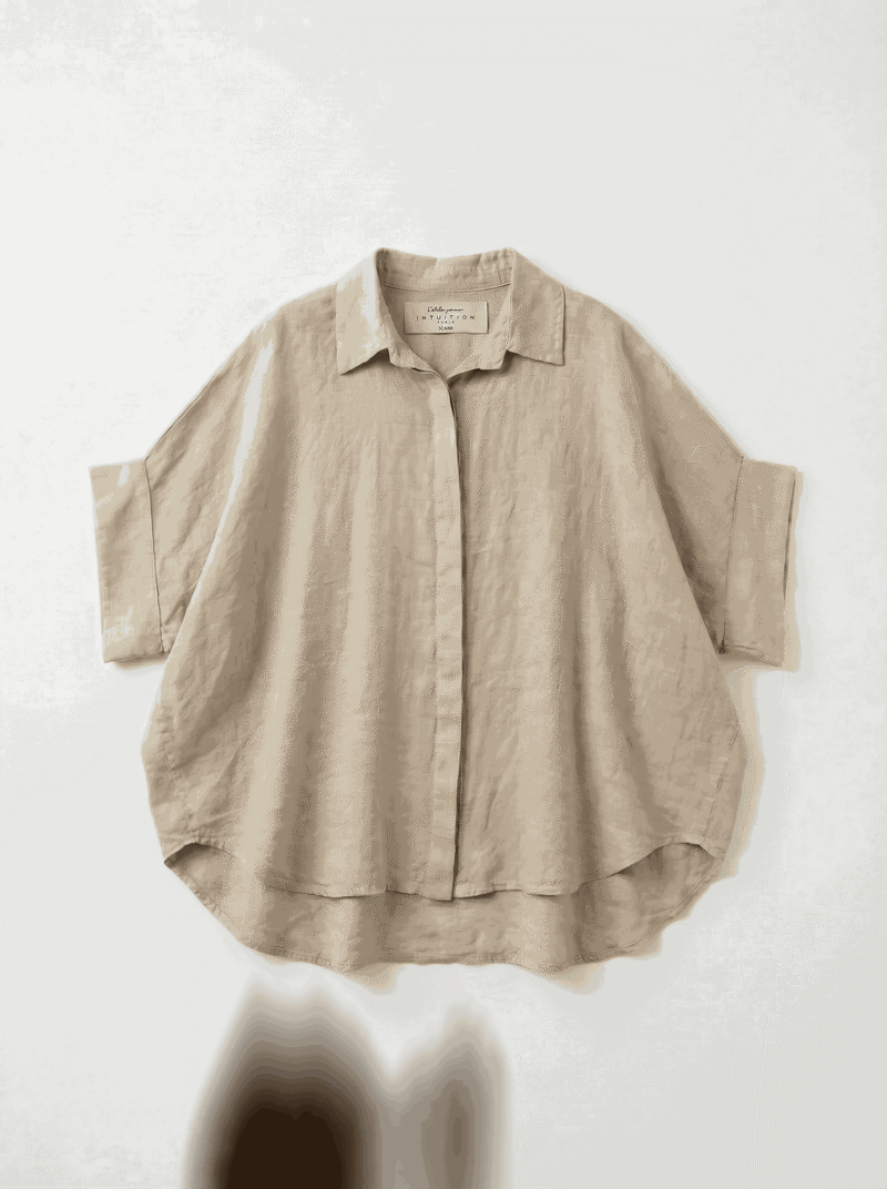 Chemise en lin oversize - Sable