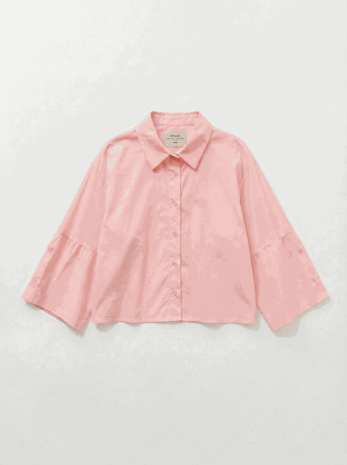 Chemise ample - manches 3/4 - rose