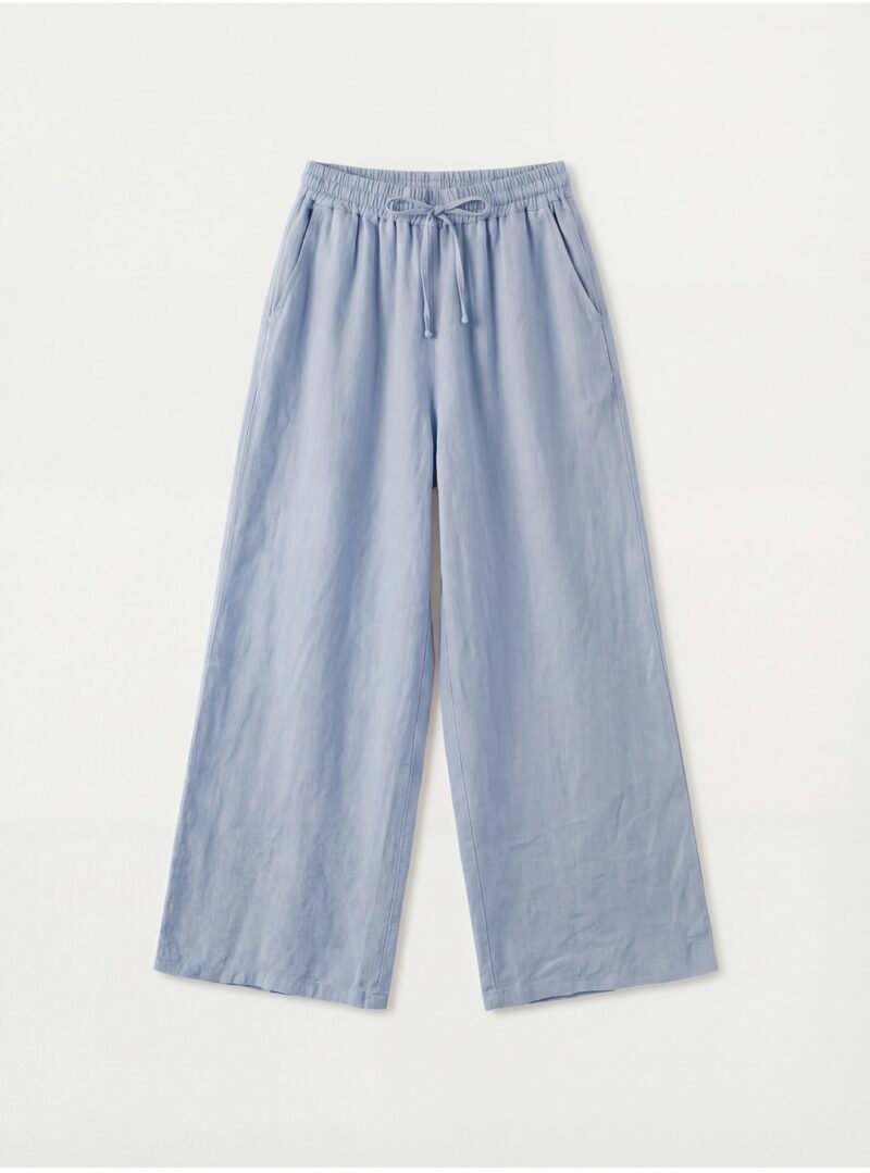 Pantalon en lin - Bleu ciel