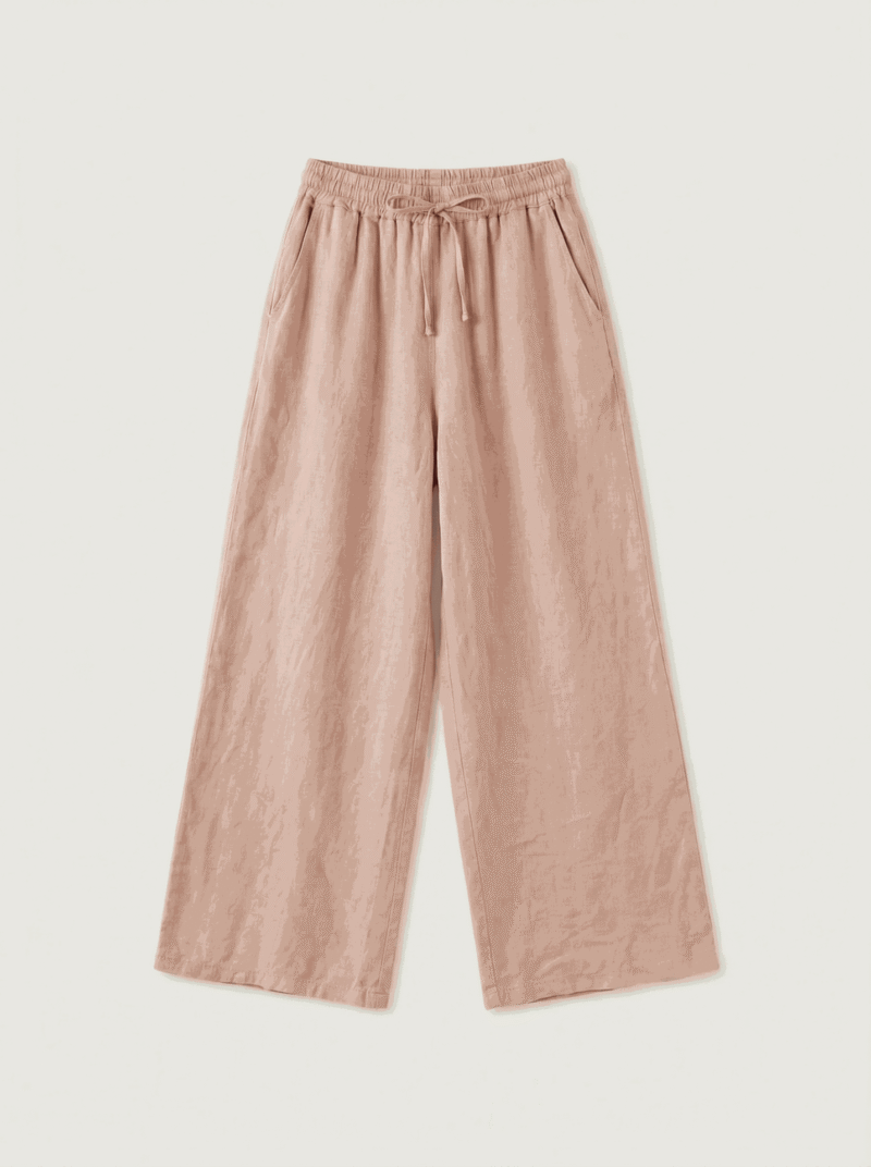Pantalon en lin - Vieux rose