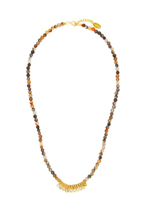 Home 10 Collier - Kharmari - Diwali - Sienne - Strass