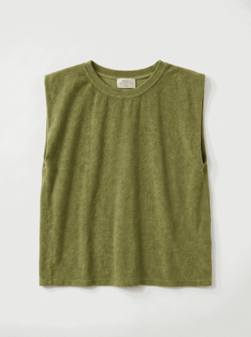 Débardeur éponge - Vert olive