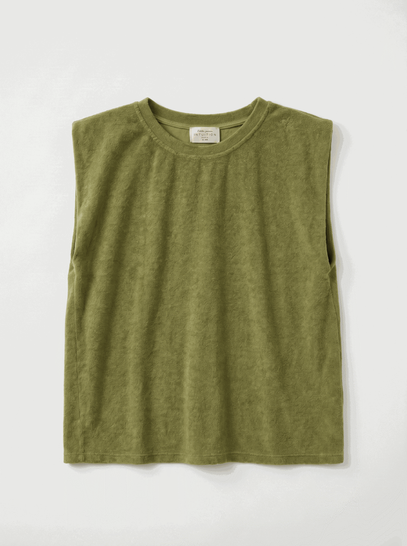 Débardeur éponge - Vert olive