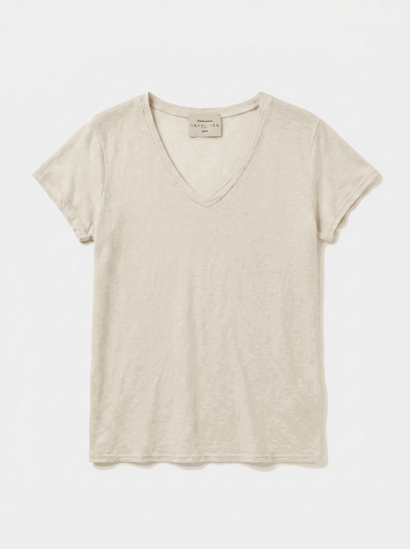 T-shirt en lin - Ecru