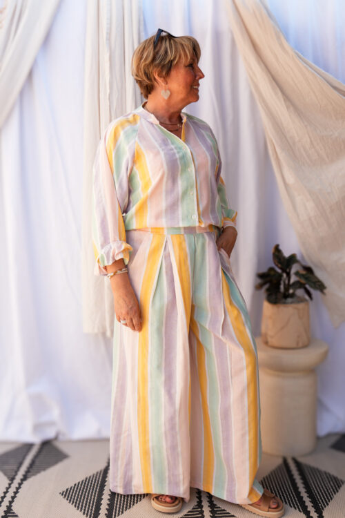 chemise avec rayures multicolores salome lila 02