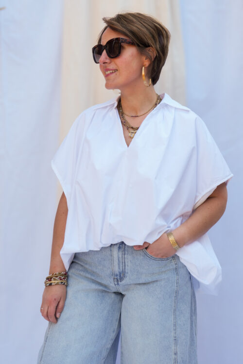 Chemise coupe ballon - Blanc