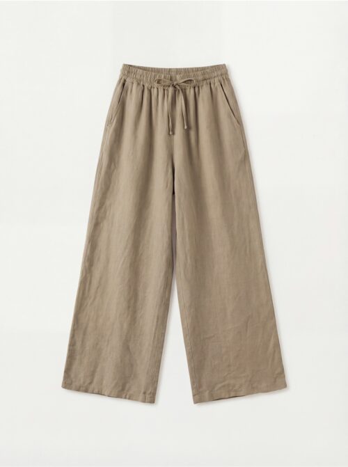 Pantalon en lin - Beige caramel
