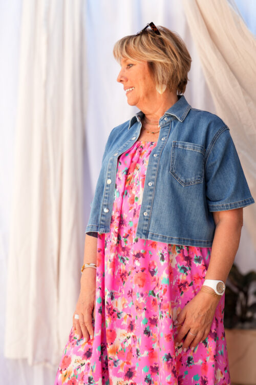 Home 1 Veste en jeans courte - Maya - bleu moyen