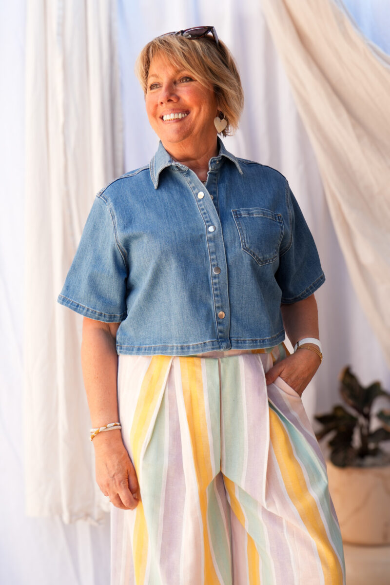 veste en jeans courte maya bleu moyen 05