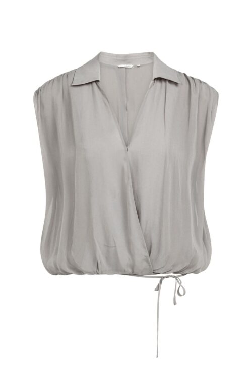 Chemise cache-cSur sans manches, finition nouée - YAYA - Storm Cloud Grey (2)