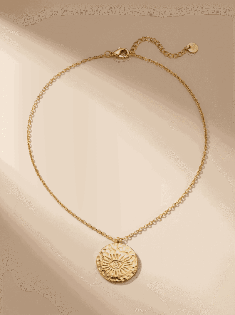 Collier en acier - Soleil Secret - Doré Collier en acier - Soleil Secret - Doré