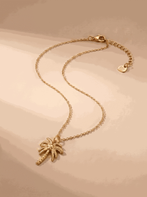 Collier en acier - Sunset Beach - Doré