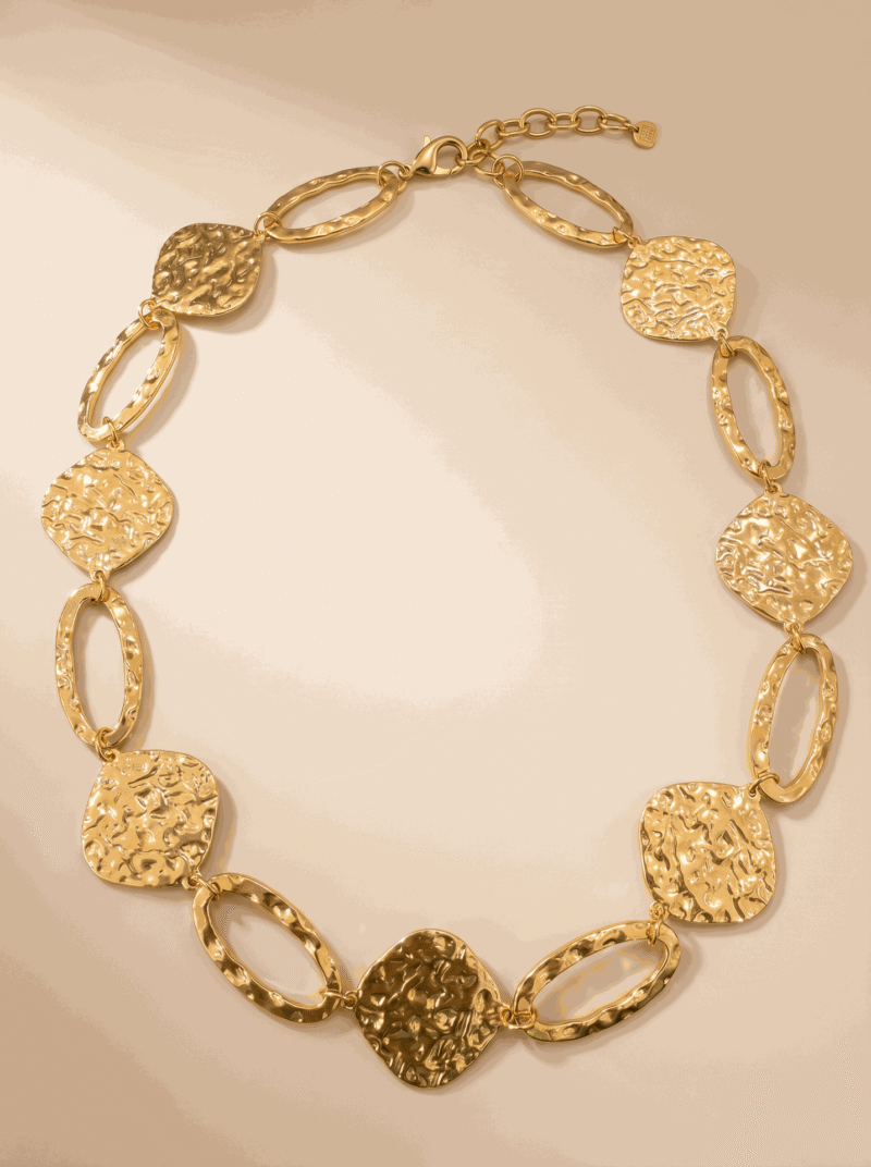Collier en acier - Eclat - Doré