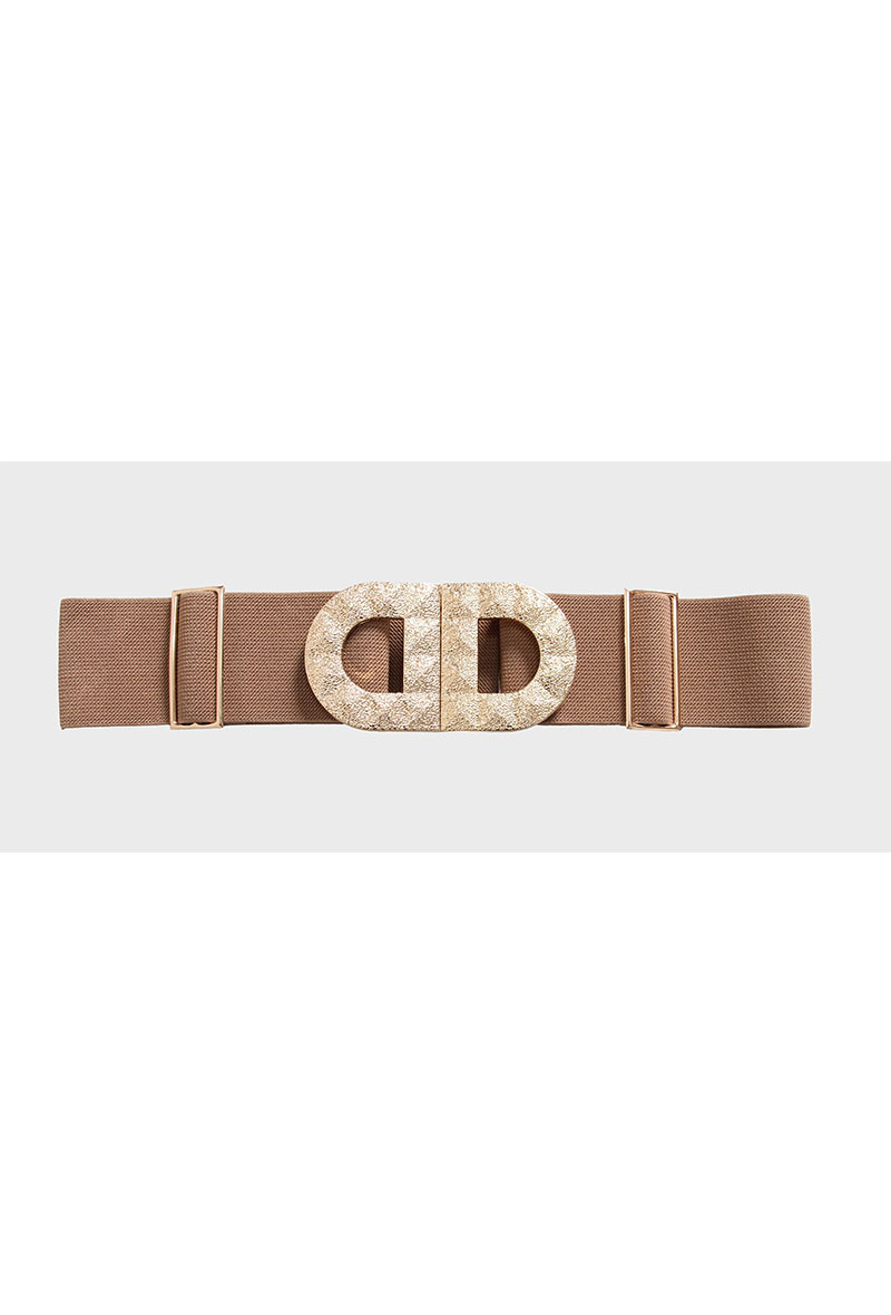 Ceinture élastique - Double D - Taupe Ceinture élastique - Double D - Taupe
