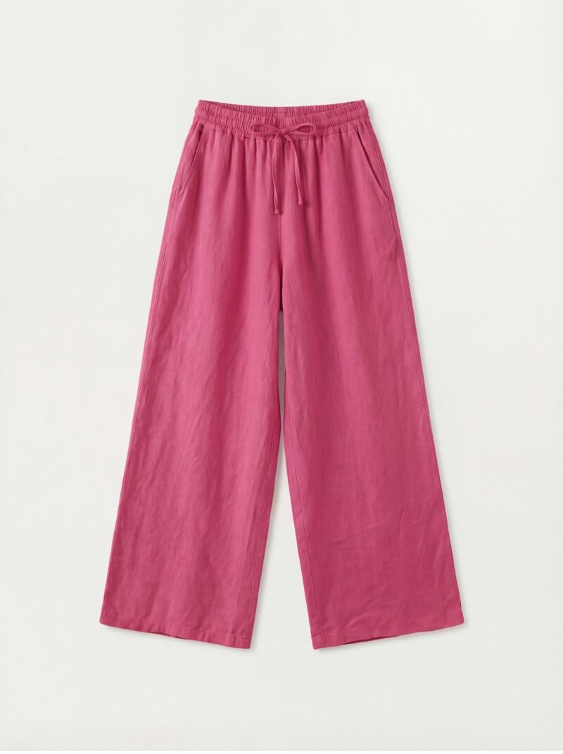 Pantalon en lin - Fuchsia Pantalon en lin - Fuchsia