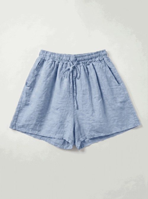 Short en lin - Bleu ciel