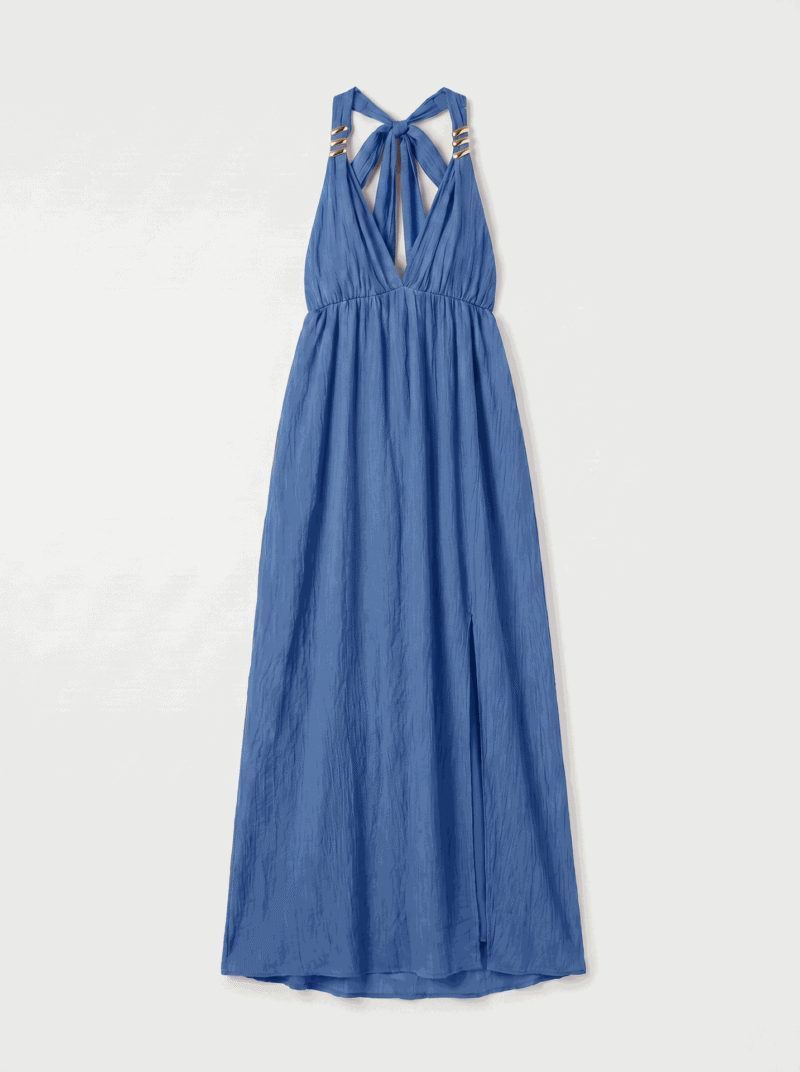 Robe longue sans manche multiposition - Bleu électrique Robe longue sans manche multiposition - Bleu électrique