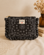 Pochette en coton - Amour - Bandana Noir