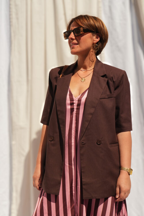 Blazer à manches courtes - Marron