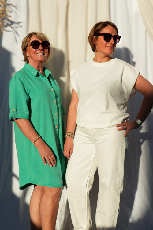 Robe courte en jeans - Verte