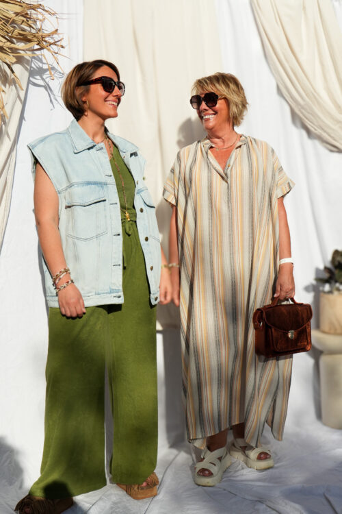 Robe longue lignée - Sable