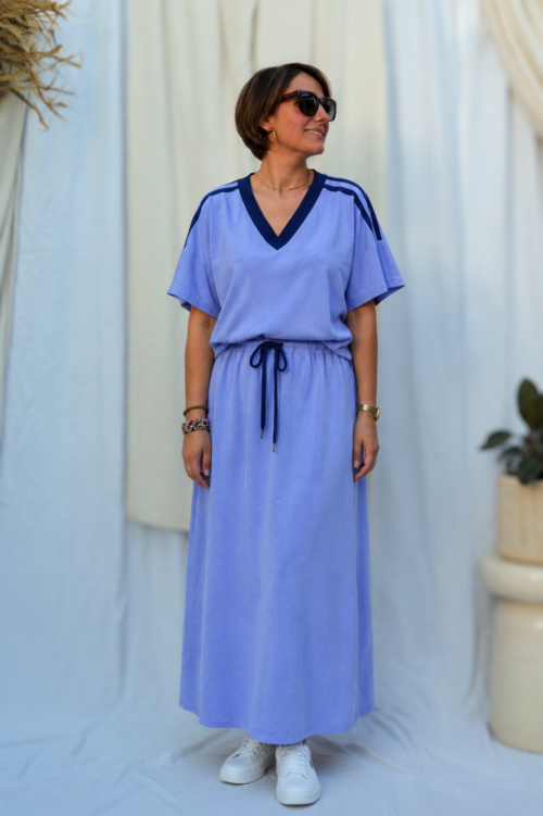 Home 11 Jupe longue en éponge - Bleu